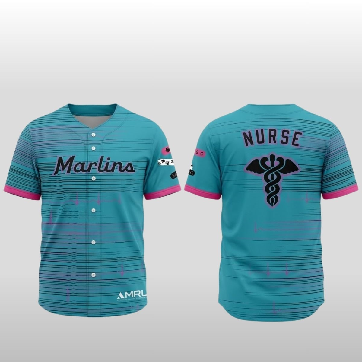 2026 Miami Marlins Nurse Appreciation Night Baseball Jersey Giveaway 1 2026 Miami Marlins Nurse Appreciation Night Baseball Jersey 2