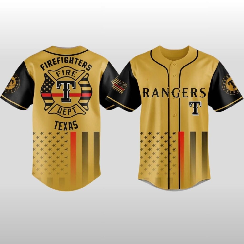 2026 Texas Rangers National Firefighter Appreciation Baseball Jersey 2