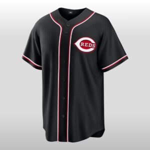 2026 Cincinnati Reds Fashion Black Out Jersey 2