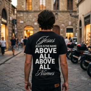 QB Justin Fields Jesus Is The Name Above All Names Shirt 2