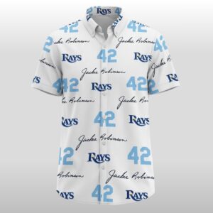 2026 Tampa Bay Rays Jackie Robinson Hawaiian Shirt Giveaway 2