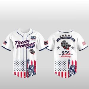 2026 Rocket City Trash Pandas 250 Anniversary Baseball Jersey 2