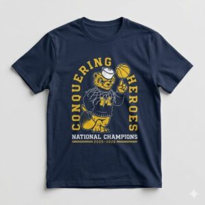2026 Michigan Wolverines Basketball Conquering Heroes National Champions Shirt 2