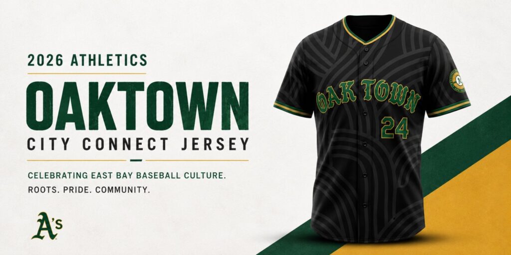 2026 Athletics Oaktown City Connect Jersey - Celebrating East Bay Baseball Culture 1 2026 Athletics Oaktown City Connect Jersey Celebrating East Bay Baseball Culture