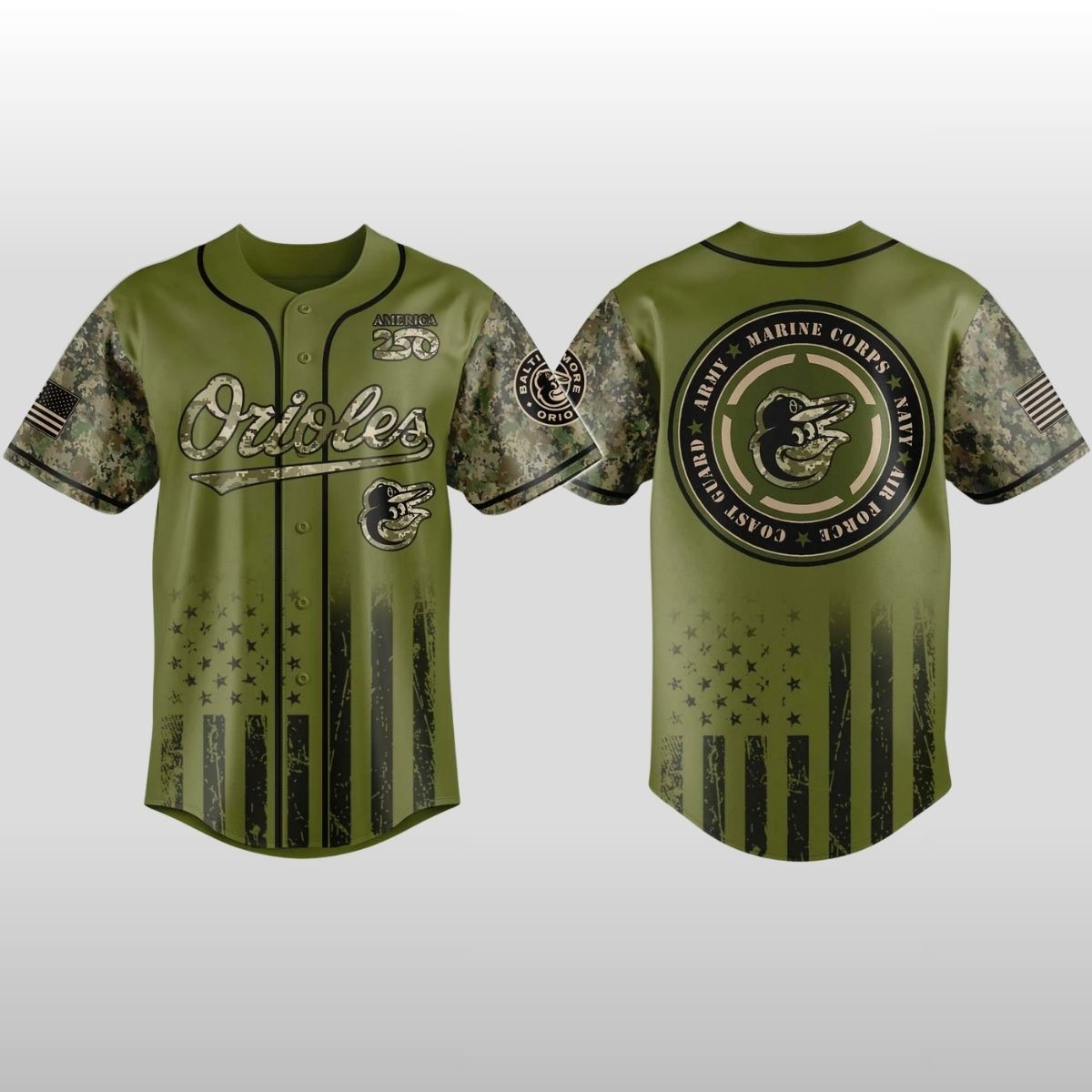 2026 Baltimore Orioles Military Appreciation Night Jersey 2 2026 Baltimore Orioles Military Appreciation Night Jersey