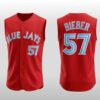 2026 Blue Jays Shane Bieber Red Cut Off Jersey Giveaway 3