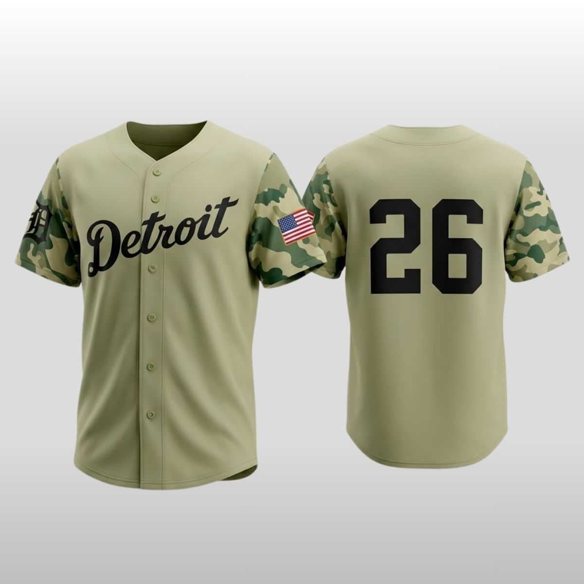 2026 Detroit Tigers Military Jersey Giveaway 2 2026 Detroit Tigers Military Jersey Giveaway