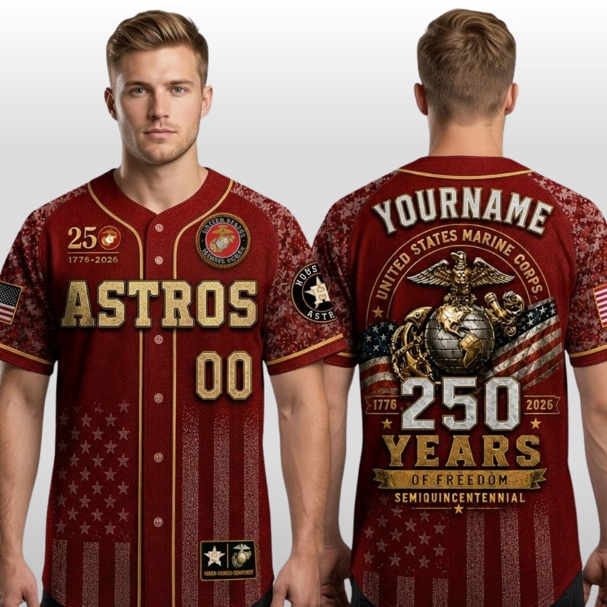 2026 Houston Astros USMC Celebrates 250 Years USA Anniversary Jersey 4 2026 Houston Astros USMC Celebrates 250 Years USA Anniversary Jersey 4