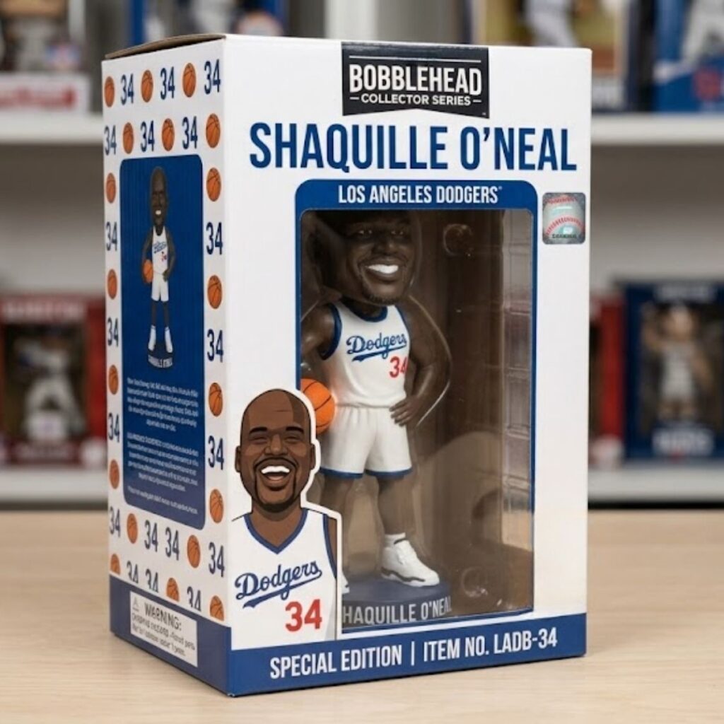 2026 Giveaway LA Dodgers Shaquille O'Neal Bobblehead - Zerelam