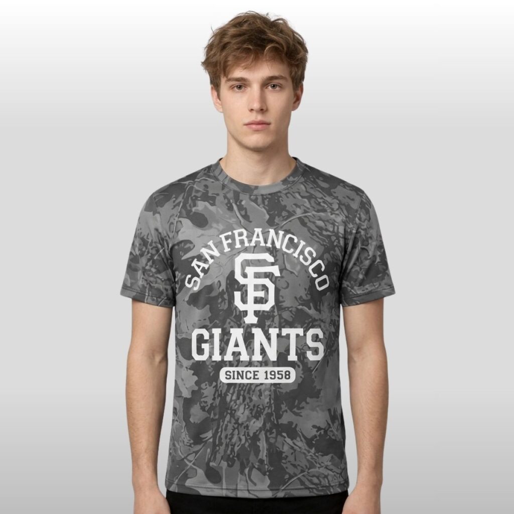 2026 Giveaway SF Giants Since 1958 Camo Shirt - Zerelam