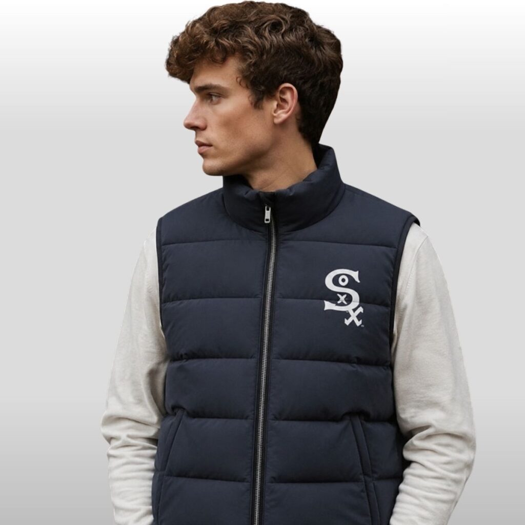 2026 Giveaway White Sox Finance Bro Puffer Vest - Zerelam