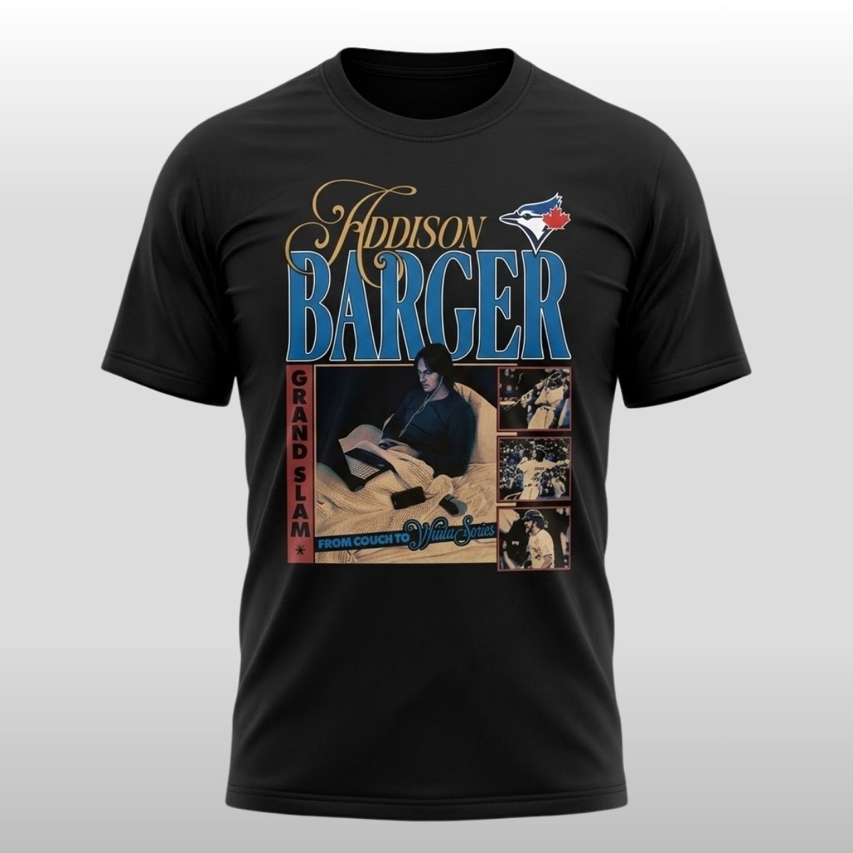 Davis Schneider Blue Jays Addison Barger Grand Slam From Couch to World Series Shirt 2 Davis Schneider Blue Jays Grand Addison Barger Slam From Couch to World Series Shirt 3