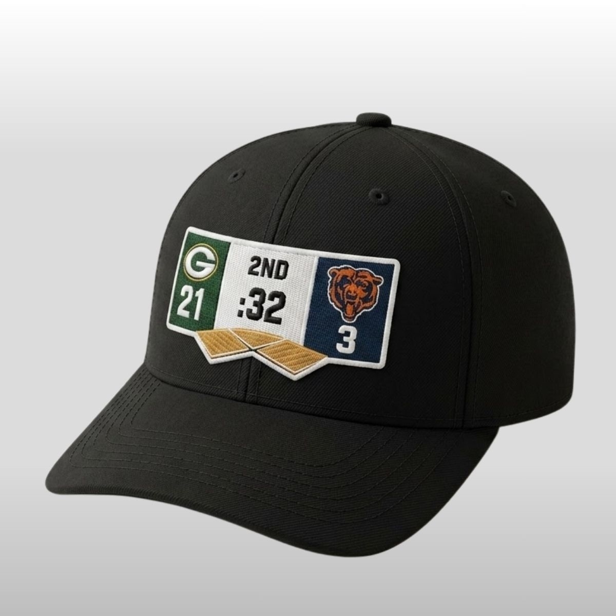Green Bay Packers 21 3 Chicago Bears Hat 2 Green Bay Packers 21 3 Chicago Bears Hat