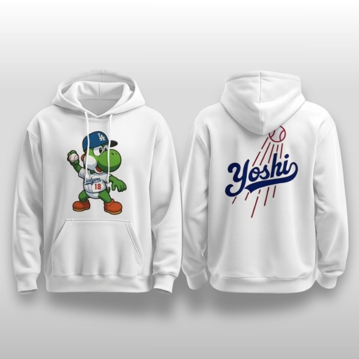 2026 LA Dodgers Yoshi Baseball Egg Hoodie 2 Los Angeles Dodgers Yoshi Baseball Egg Hoodie