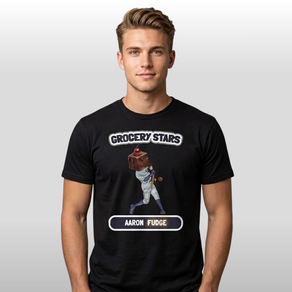 Shaun Morash Aaron Fudge Shirt 3 Shaun Morash Grocery Stars Aaron Judge Shirt