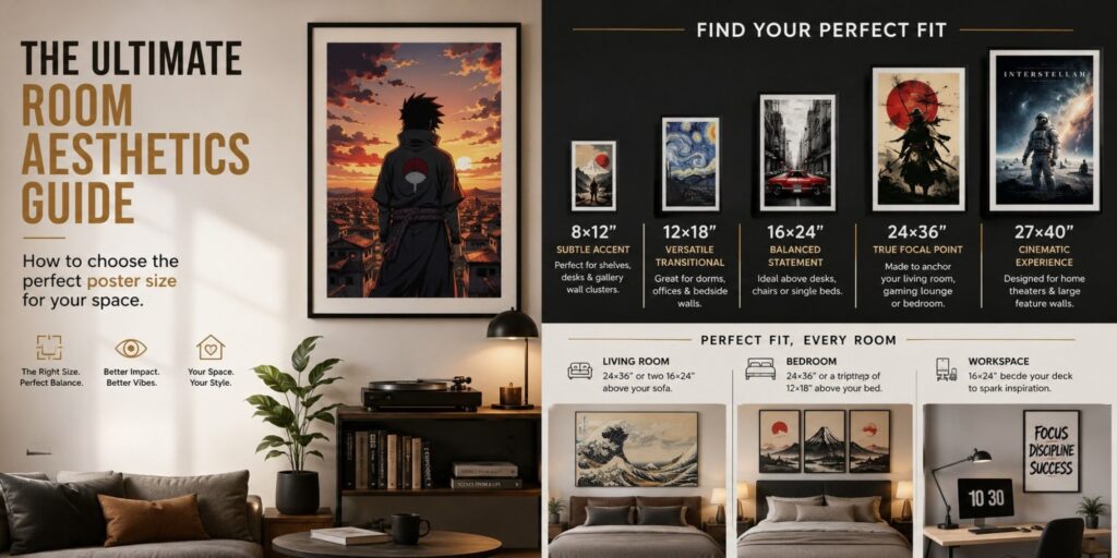 The Ultimate Room Aesthetics Guide: How To Choose The Perfect Poster Size For Your Space 1 The Ultimate Room Aesthetics Guide How To Choose The Perfect Poster Size For Your Space