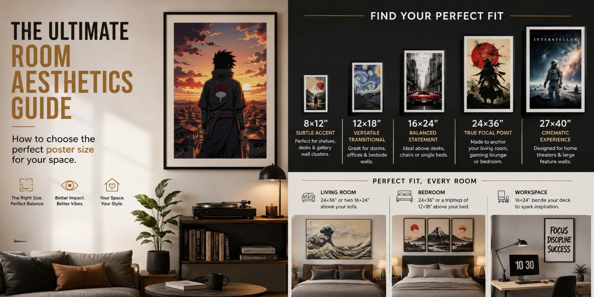 The Ultimate Room Aesthetics Guide How To Choose The Perfect Poster Size For Your Space The Ultimate Room Aesthetics Guide How To Choose The Perfect Poster Size For Your Space