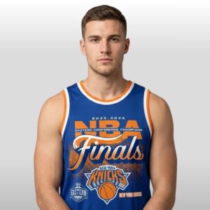 NY Knicks 2026 Eastern Conference Champions Locker Room Team Signatures Jersey 2