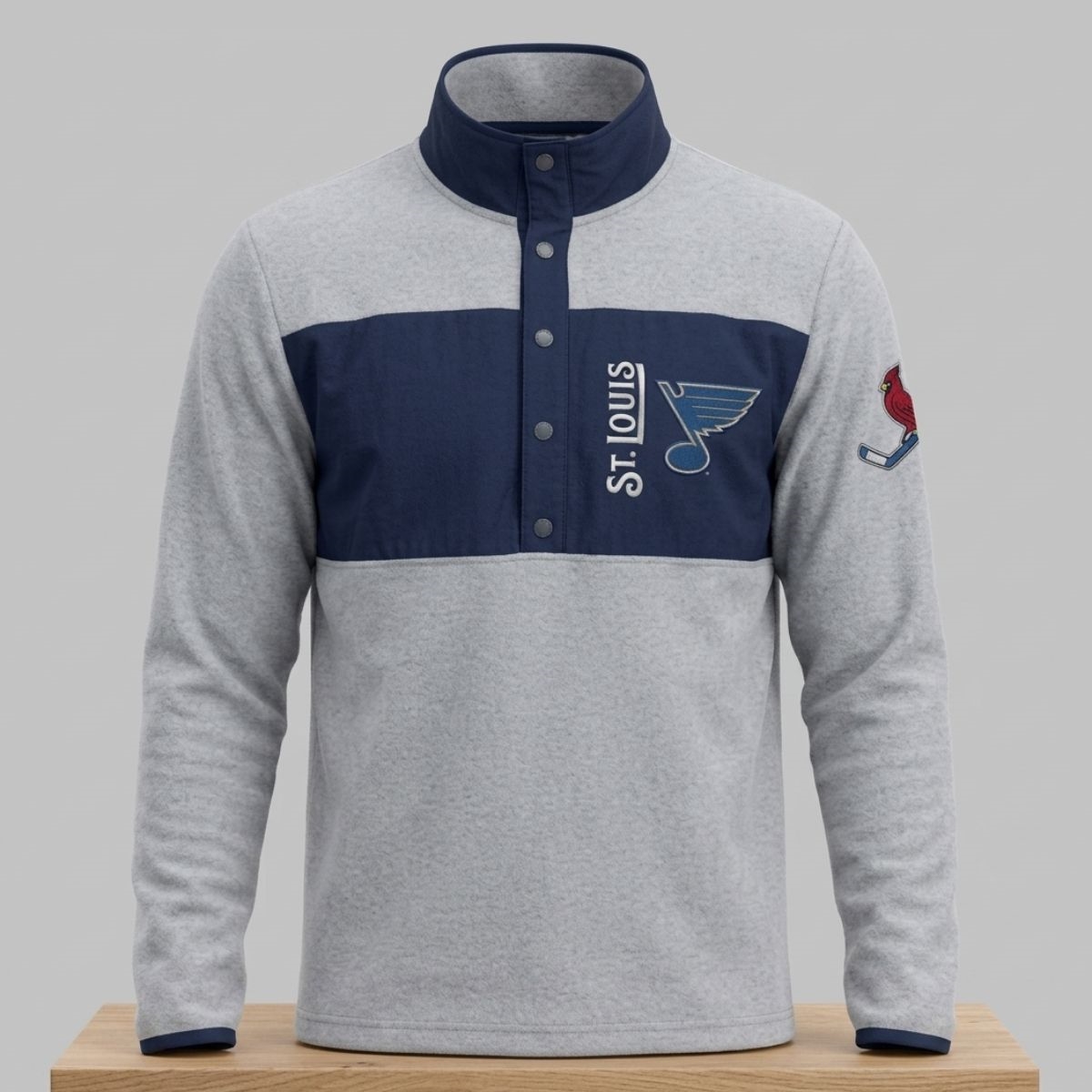 2026 St. Louis Cardinals Blues Night Fleece Pullover Giveaway 1 2026 Cardinals St Louis Blues Night Fleece Pullover Giveaway 2