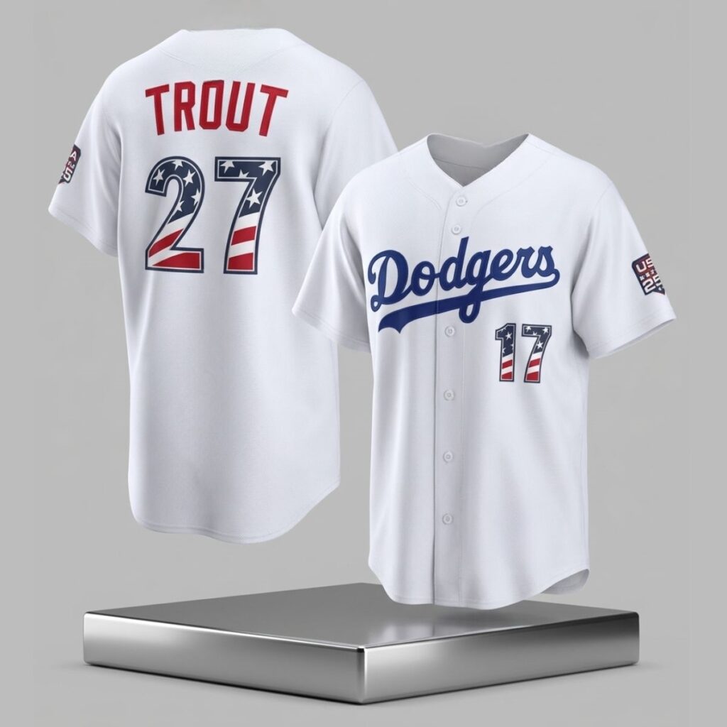 LA Dodgers 2026 4th Of July American Flag Baseball Jersey - Zerelam