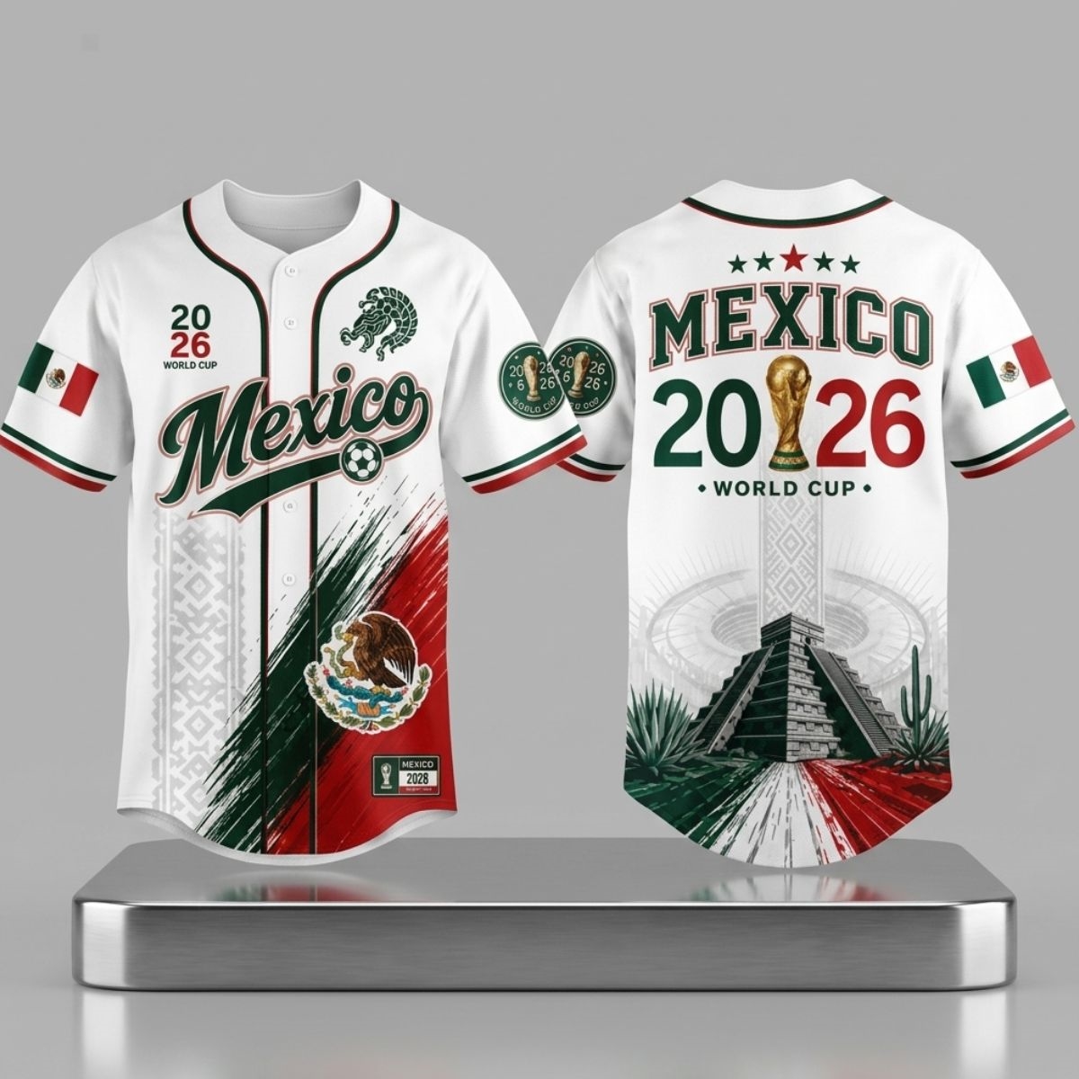 2026 Mexico World Cup Baseball Jersey 1 2026 Mexico World Cup Baseball Jersey 2