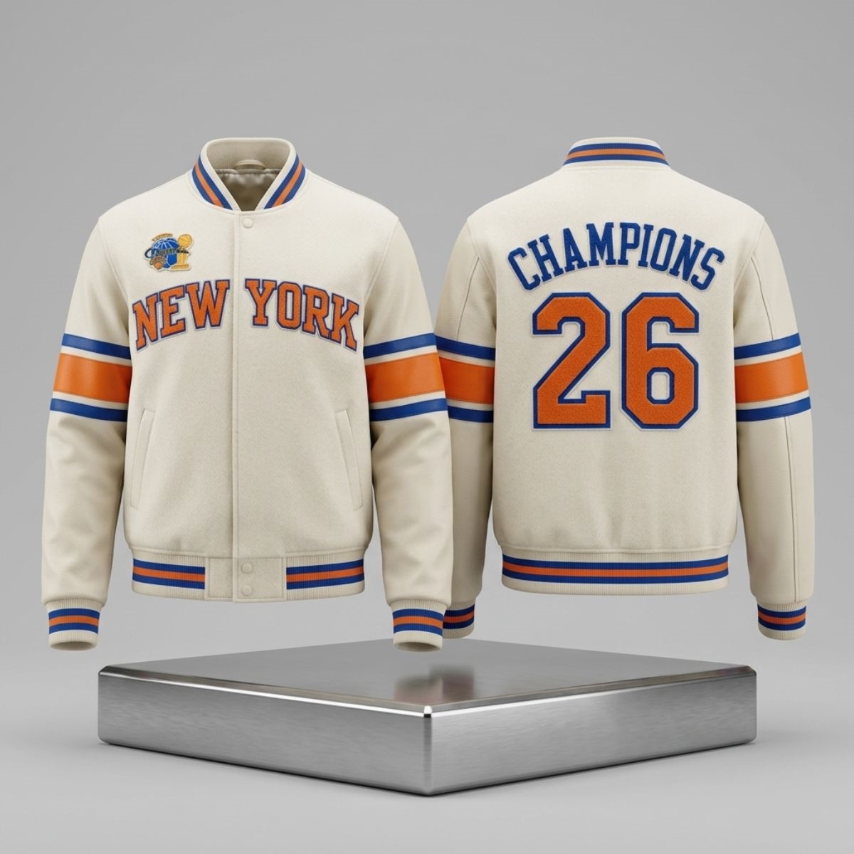 2026 New York Knicks Finals Champions Bomber Jacket 1 2026 New York Knicks Finals Champions Bomber Jacket 2
