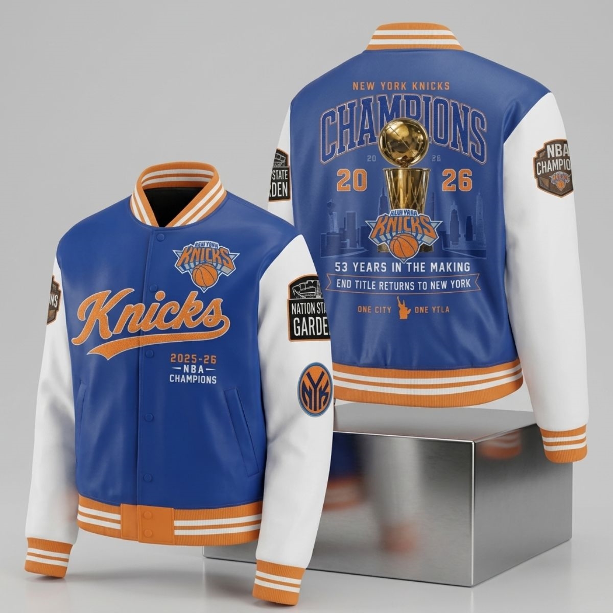 2026 New York Knicks Finals Champions Varisty Jacket 1 2026 New York Knicks Finals Champions Varisty Jacket 2