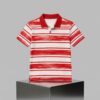 Charles Leclerc APM Monaco Red And White Striped Polo Shirt 2