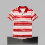 Charles Leclerc APM Monaco Red And White Striped Polo Shirt