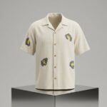 David Tennant Ecru Flower Hawaiian Shirt