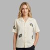 David Tennant Ecru Flower Hawaiian Shirt 3