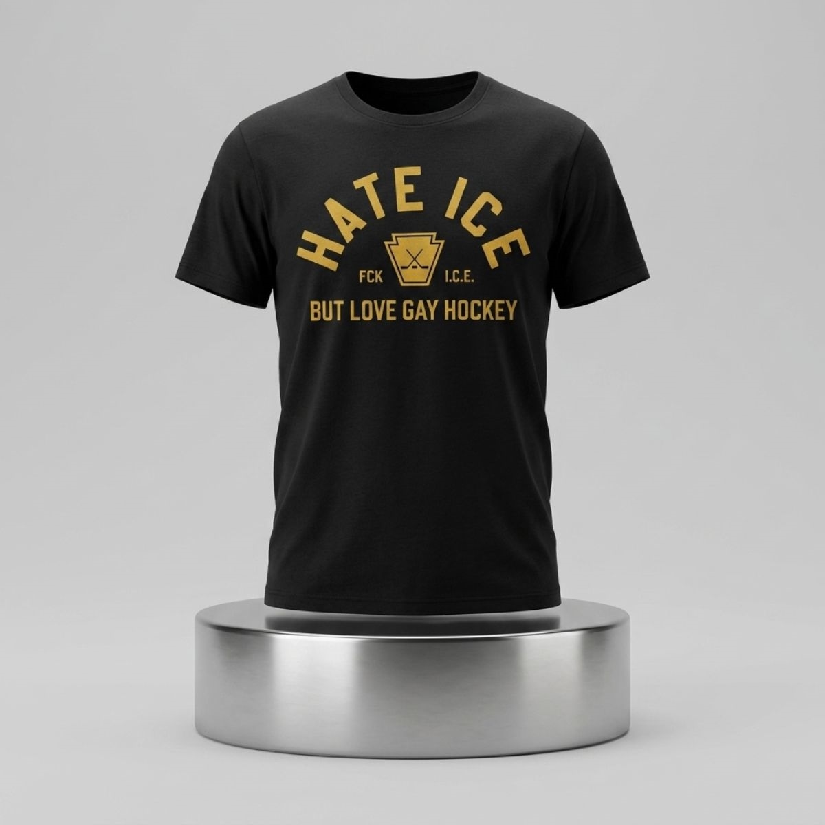 Hate Ice But Love Gay Hockey Shirt 1 Hate Ice But Love Gay Hockey Shirt 2