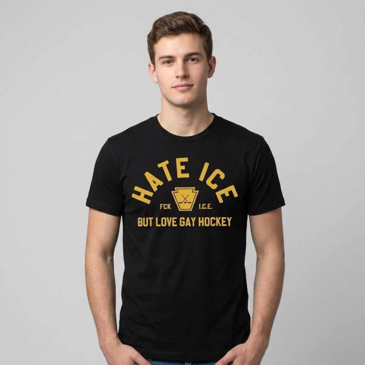 Hate Ice But Love Gay Hockey Shirt Hate Ice But Love Gay Hockey Shirt
