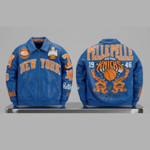Trey Jemison 2026 Finals New York Knicks Leather Jacket 2