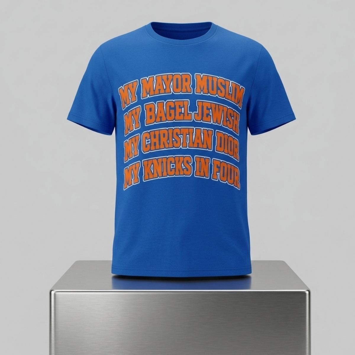 My Mayor Muslim My Bagel Jewish My Christian Dior My Knicks In Four Shirt 1 My Mayor Muslim My Bagel Jewish My Christian Dior My Knicks In Four Shirt 2