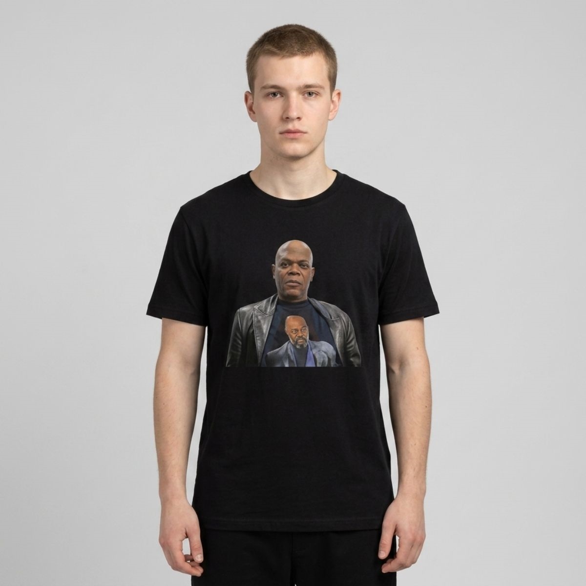 Samuel Jackson Wearing A Shirt Of Himself Shirt Samuel Jackson Wearing A Shirt Of Himself Shirt