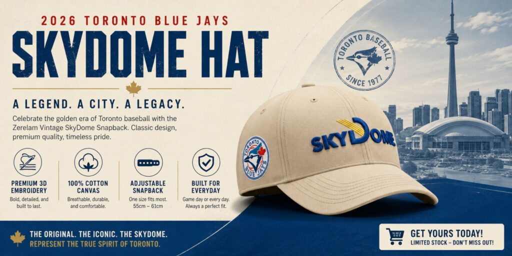 The Ultimate Tribute to Toronto Baseball History: Why the Zerelam Vintage SkyDome Snapback is a Must-Have 1 The Ultimate Tribute to Toronto Baseball History Why the Zerelam Vintage SkyDome Snapback is a Must Have