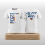 Timothee Chalamet My Lineup Is All Knicks Shirt