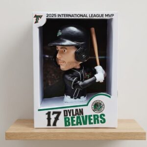 2026 Norfolk Tides Baseball Dylan Beavers International League MVP Bobblehead Giveaaway