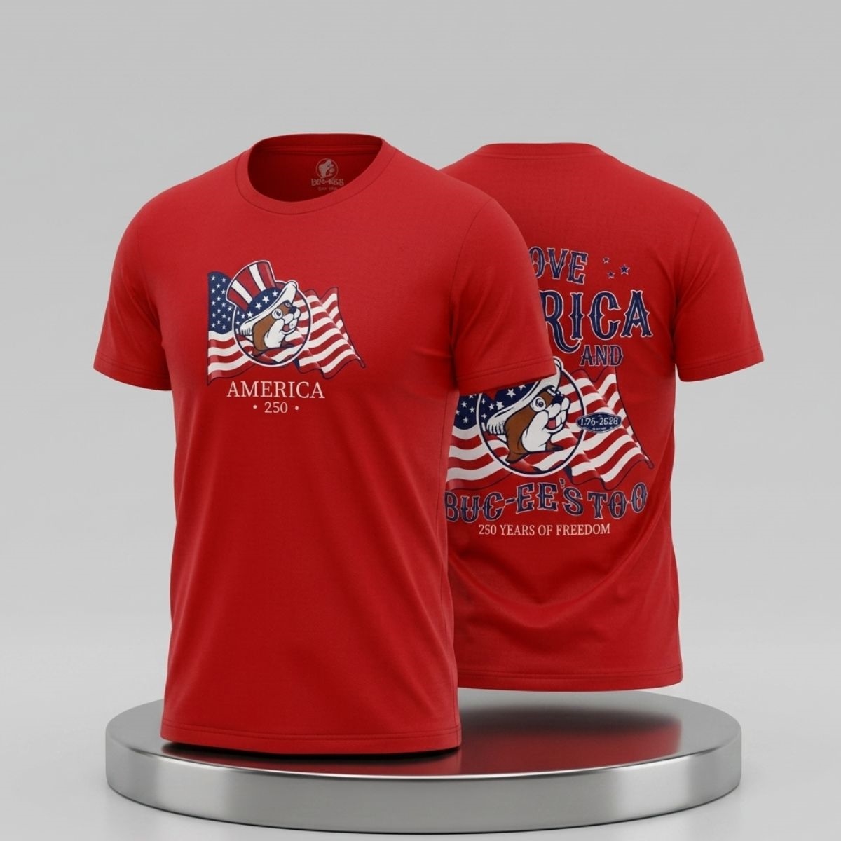 2026 Bucee's Adult 4th of July America's 250 Shirt 1 2026 Bucees Adult 4th of July Americas 250 Shirt 2