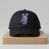 Big Cat with Bear Cubbie Baseball Hat 3 Big Cat with Bear Cubbie Baseball Hat
