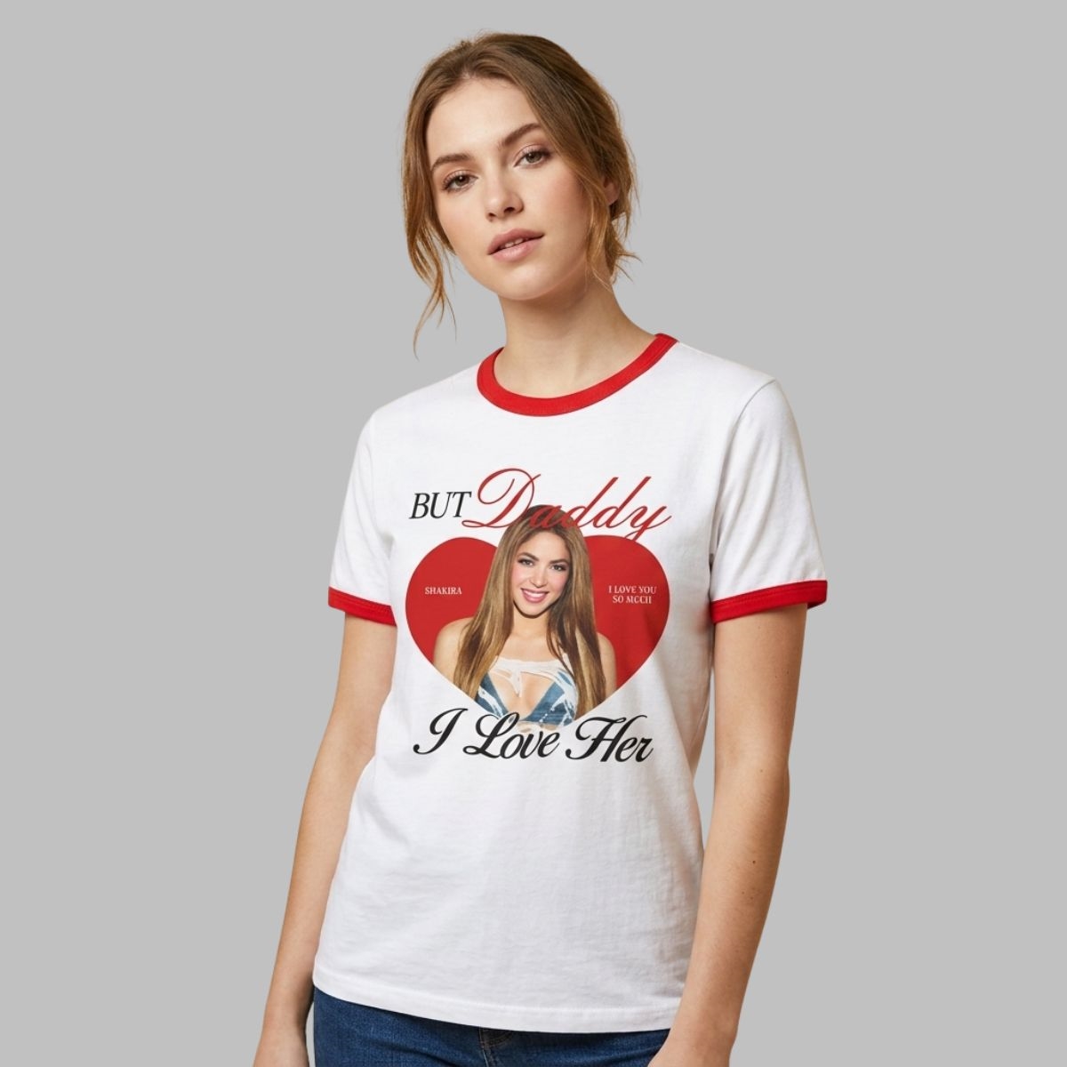 But Daddy I Love Her Shakira Ringer Shirt But Daddy I Love Her Shakira Ringer Shirt
