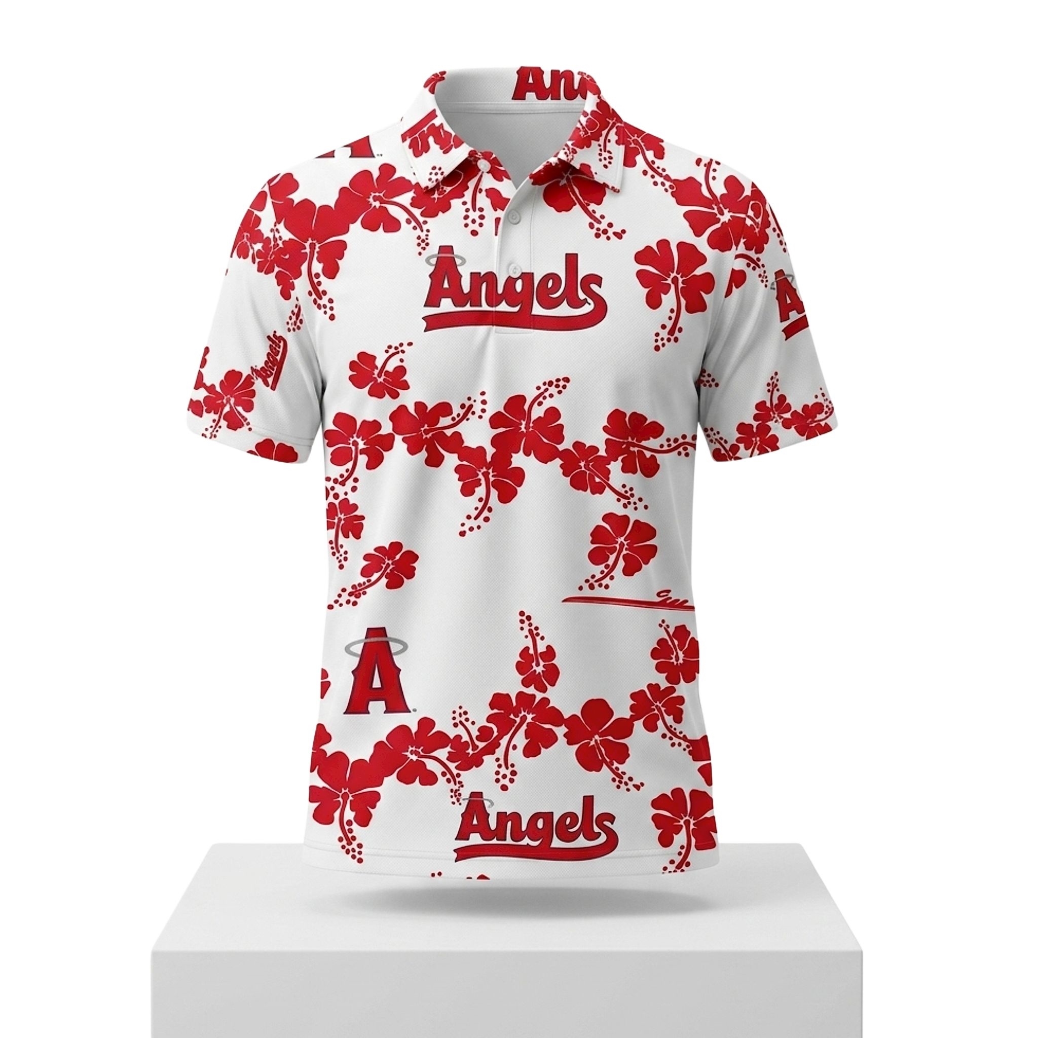 LA Angels City Connect 2026 Polo Shirt 1 LA Angels City Connect 2026 Polo Shirt 2