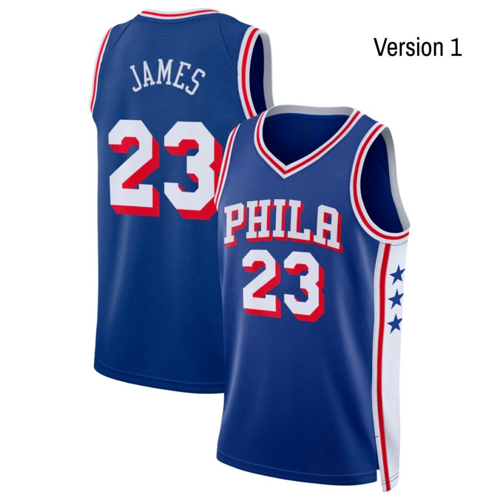 2026 LeBron James Philadelphia 76ers Basketball Jersey - Zerelam