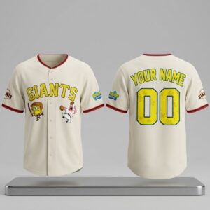 2026 Giants x SpongeBob and Patrick Custom Baseball Jersey 2