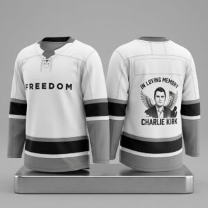 2026 Freedom Charlie Kirk In Loving Memory Hockey Jersey