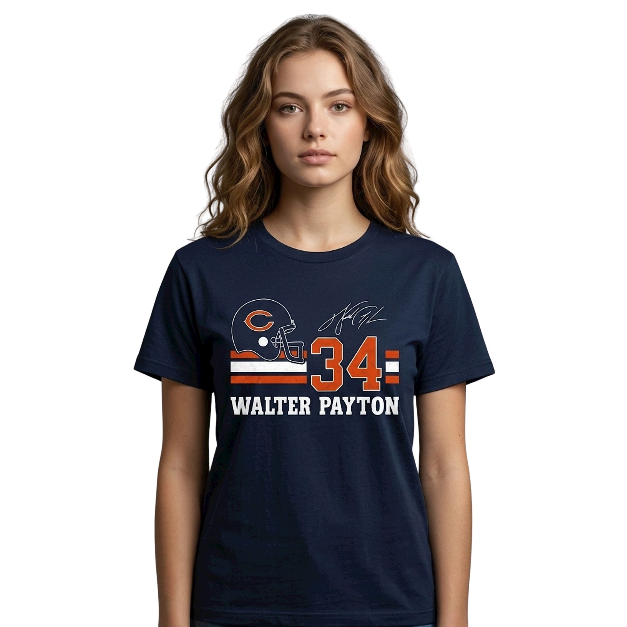 2026 Chicago Bears 34 Walter Payton Signature Shirt 2026 Chicago Bears 34 Walter Payton Signature Shirt