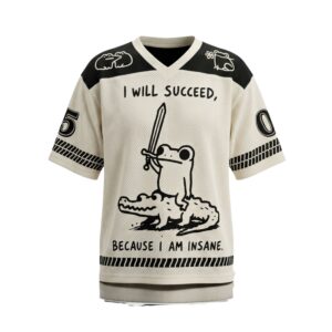 Warrior Frog I Will Succeed Because I Am Insane Jersey 2