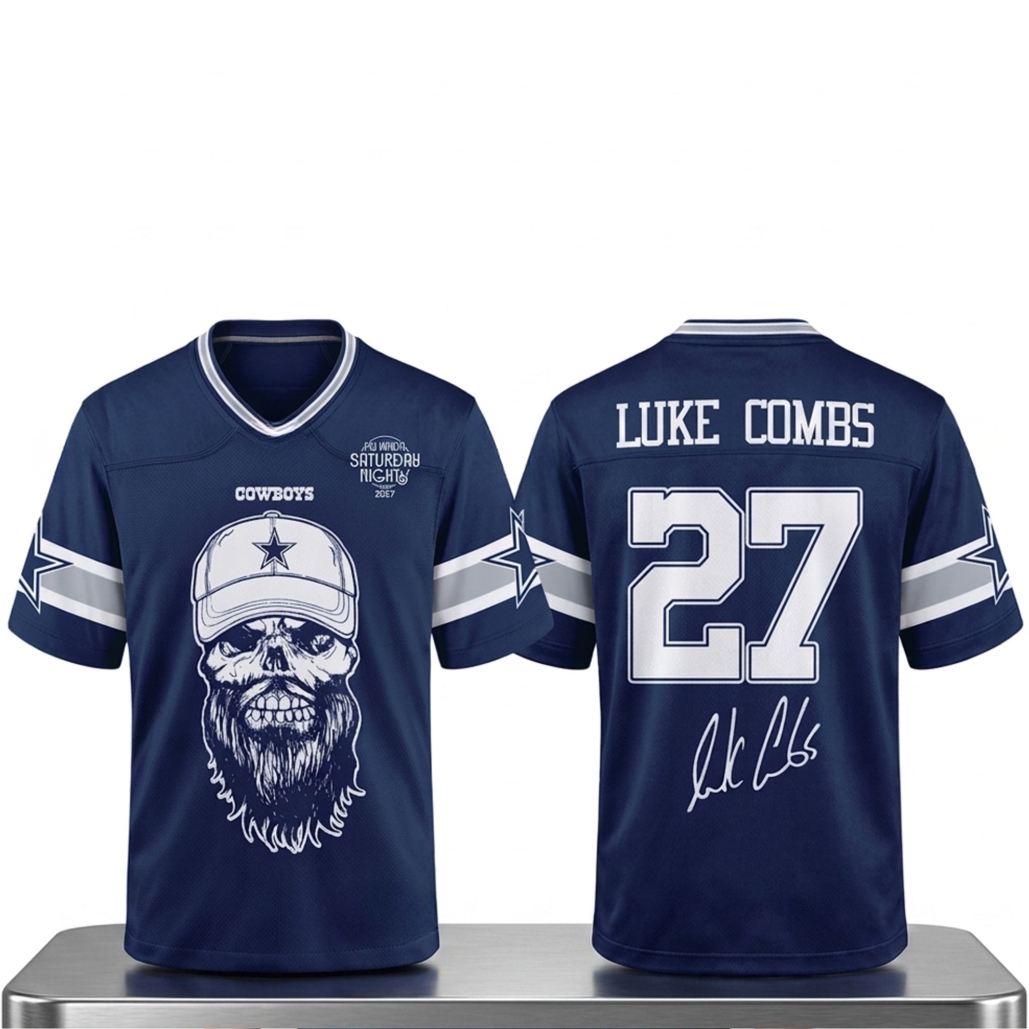 Dallas Cowboys Luke Combs My Kinda Saturday Night Tour 2027 Jersey 1 Dallas Cowboys Luke Combs My Kinda Saturday Night Tour 2027 Jersey 2