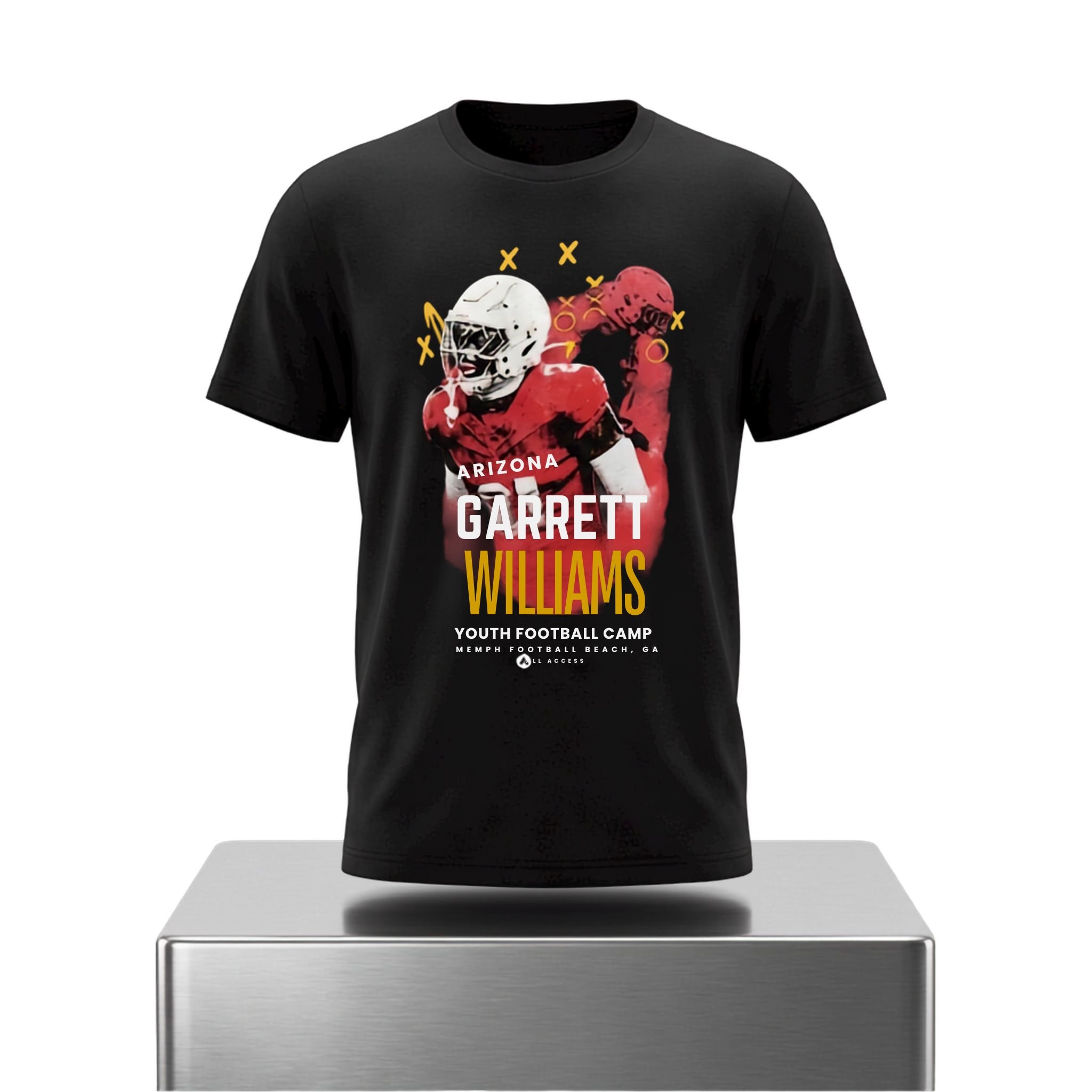 Arizona Cardinals Garrett Williams 2026 Youth Football Camp Shirt 1 Arizona Cardinals Garrett Williams 2026 Youth Football Camp Shirt 2